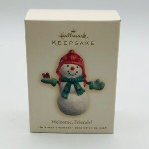 Hallmark 2007 Keepsake Welcome Friends! Snowman Christmas Ornament